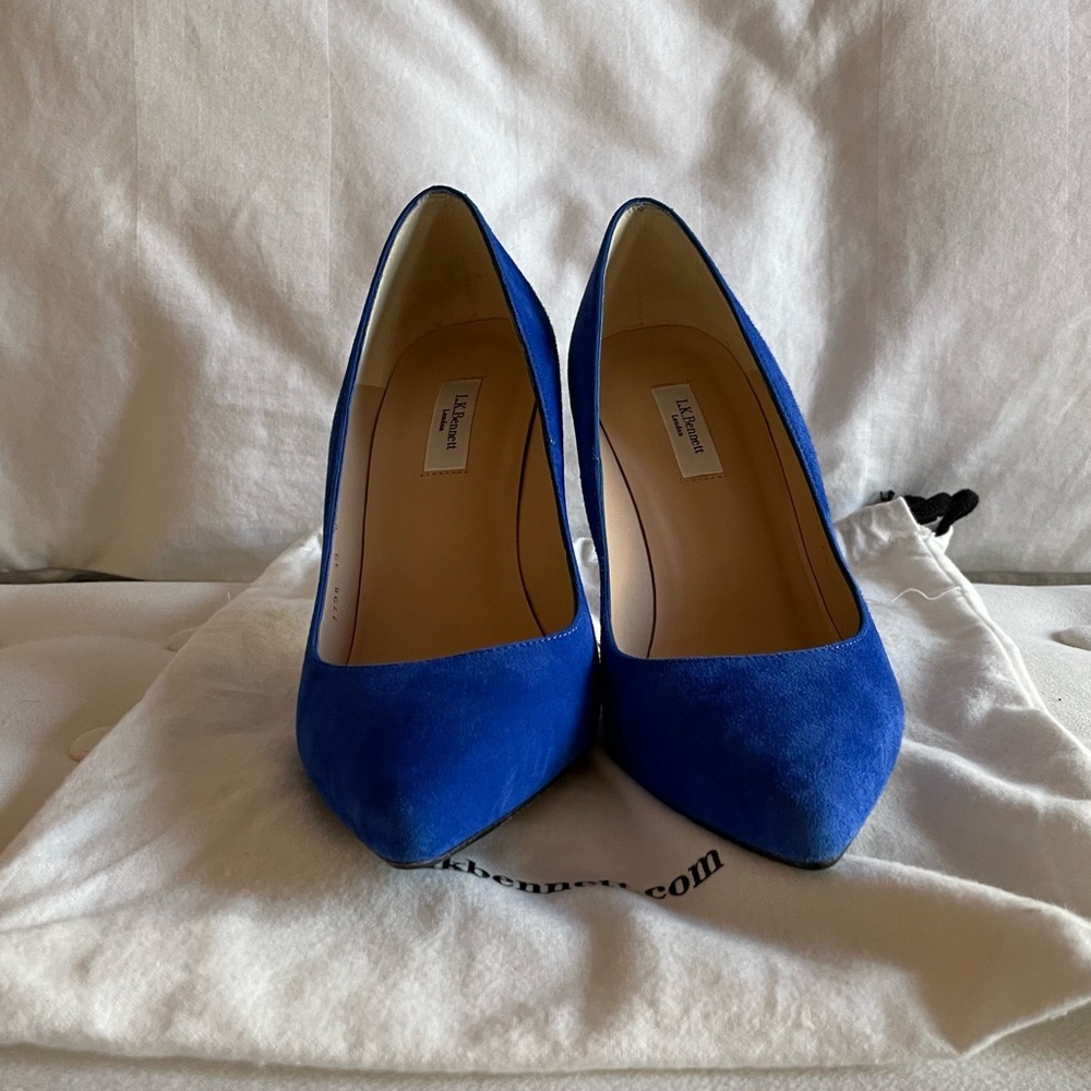 LK Bennett Blue Suede Pumps